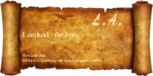 Laskai Arion névjegykártya
